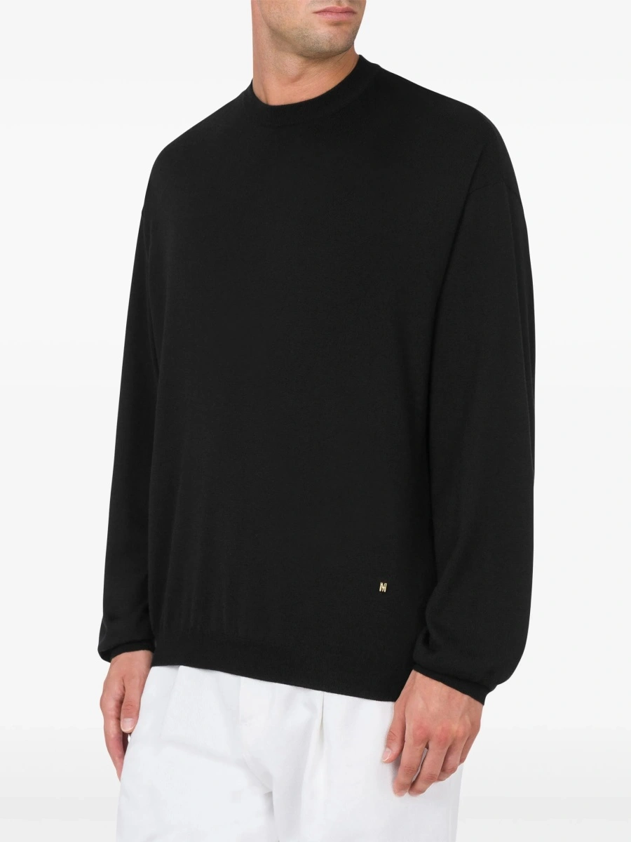 Pulover tricotat Moschino negru - Img 2