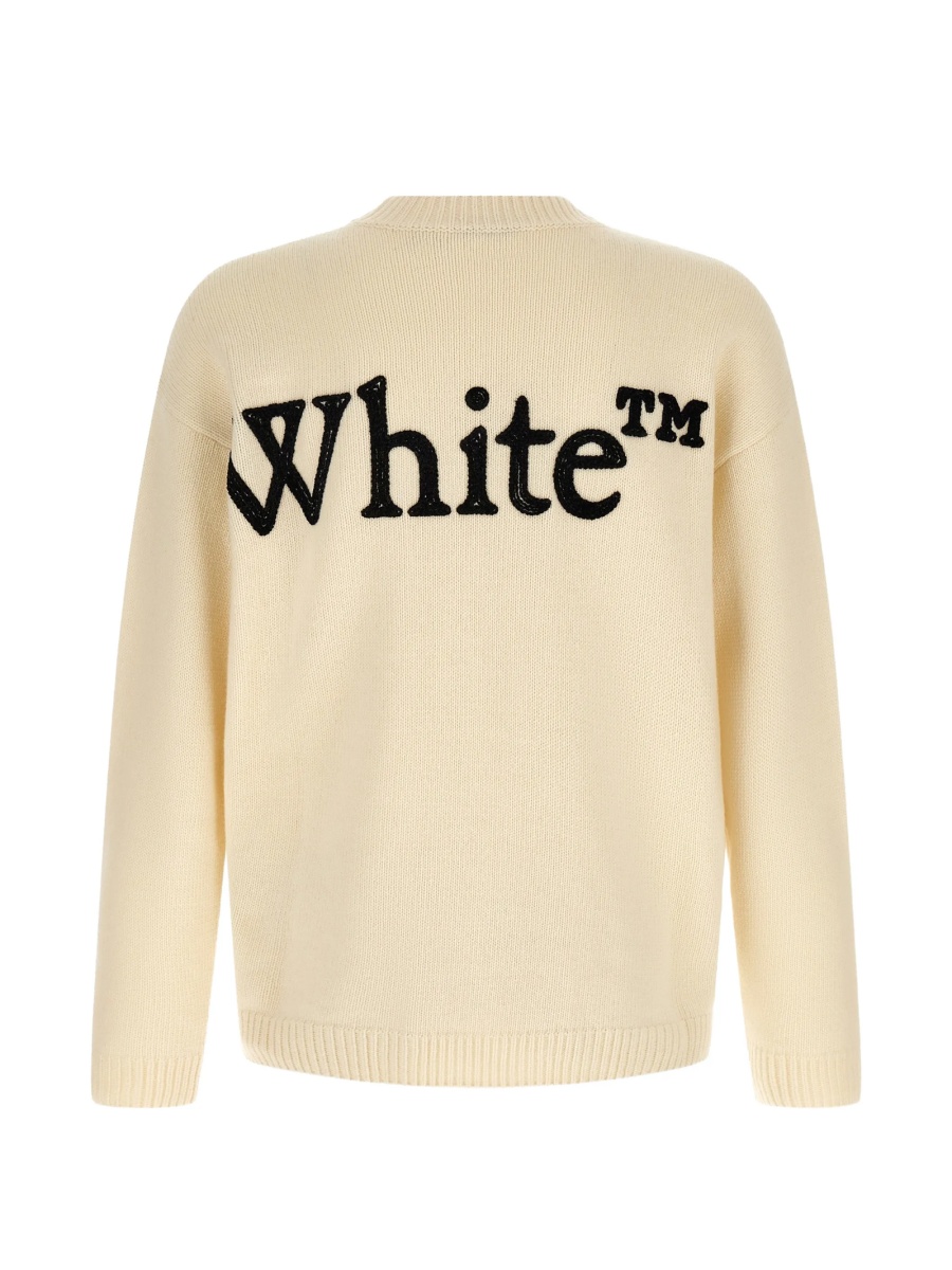 Pulover tricotat Off-White Bookish neutru - Img 2