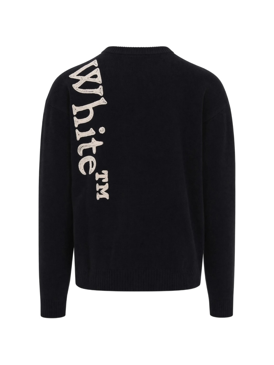 Pulover tricotat Off-White negru - Img 3