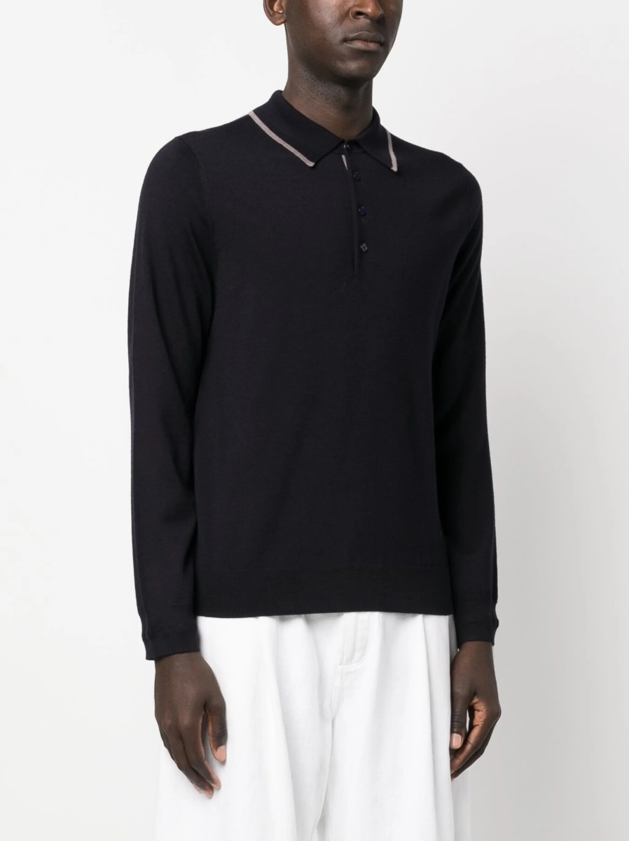 Pulover tricotat Paul Smith albastru - Img 3
