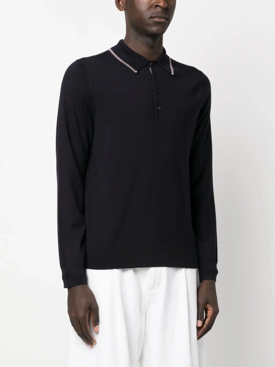 Pulover tricotat Paul Smith albastru - Img 3