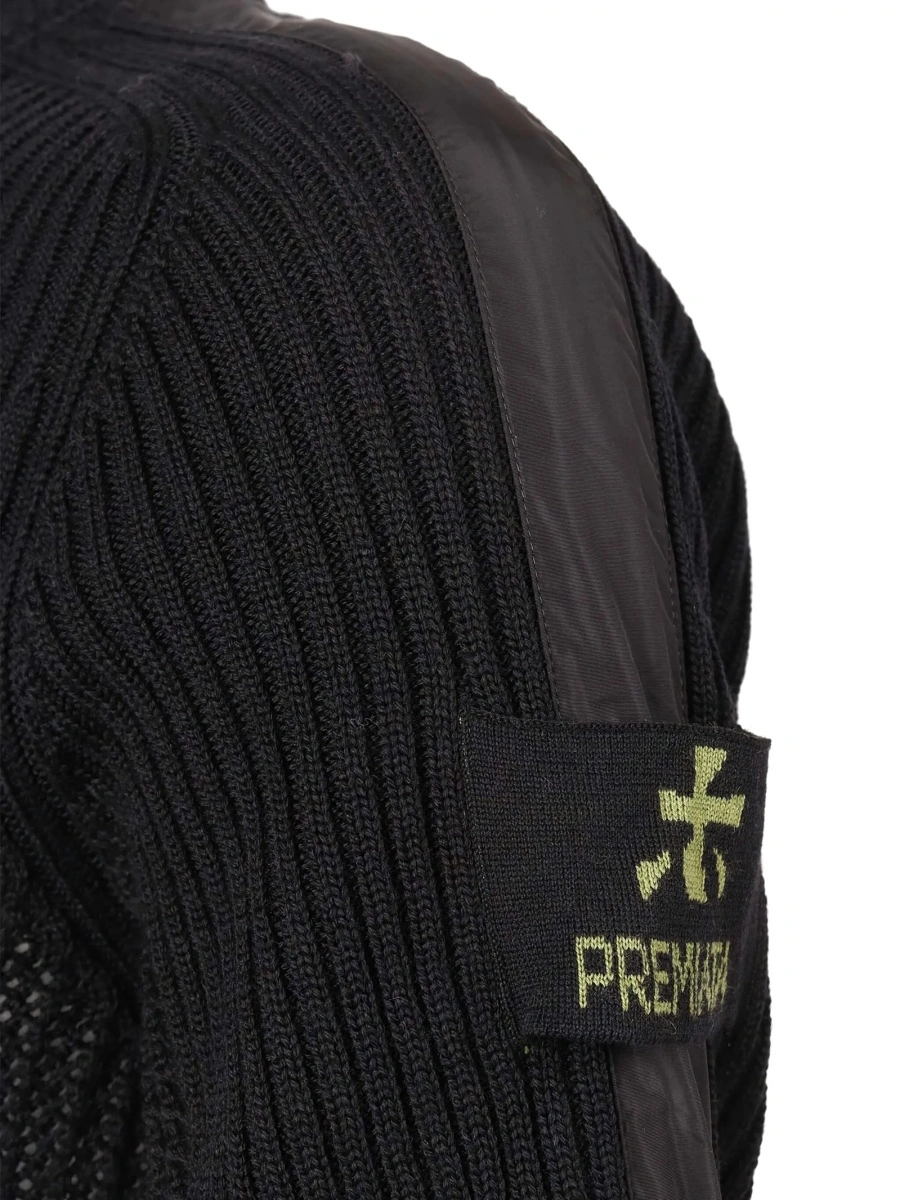 Pulover tricotat Premiata negru din lana - Img 3