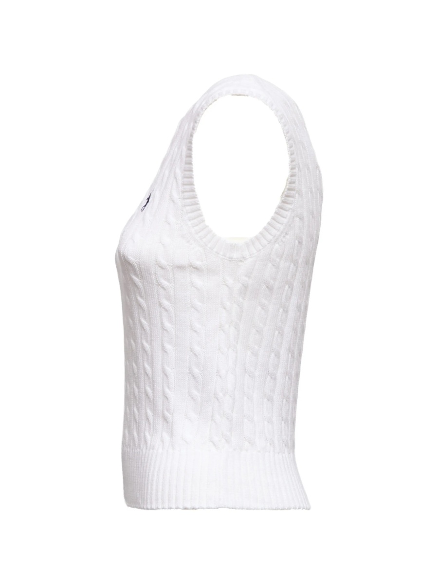 Pulover tricotat Ralph Lauren alb - Img 3