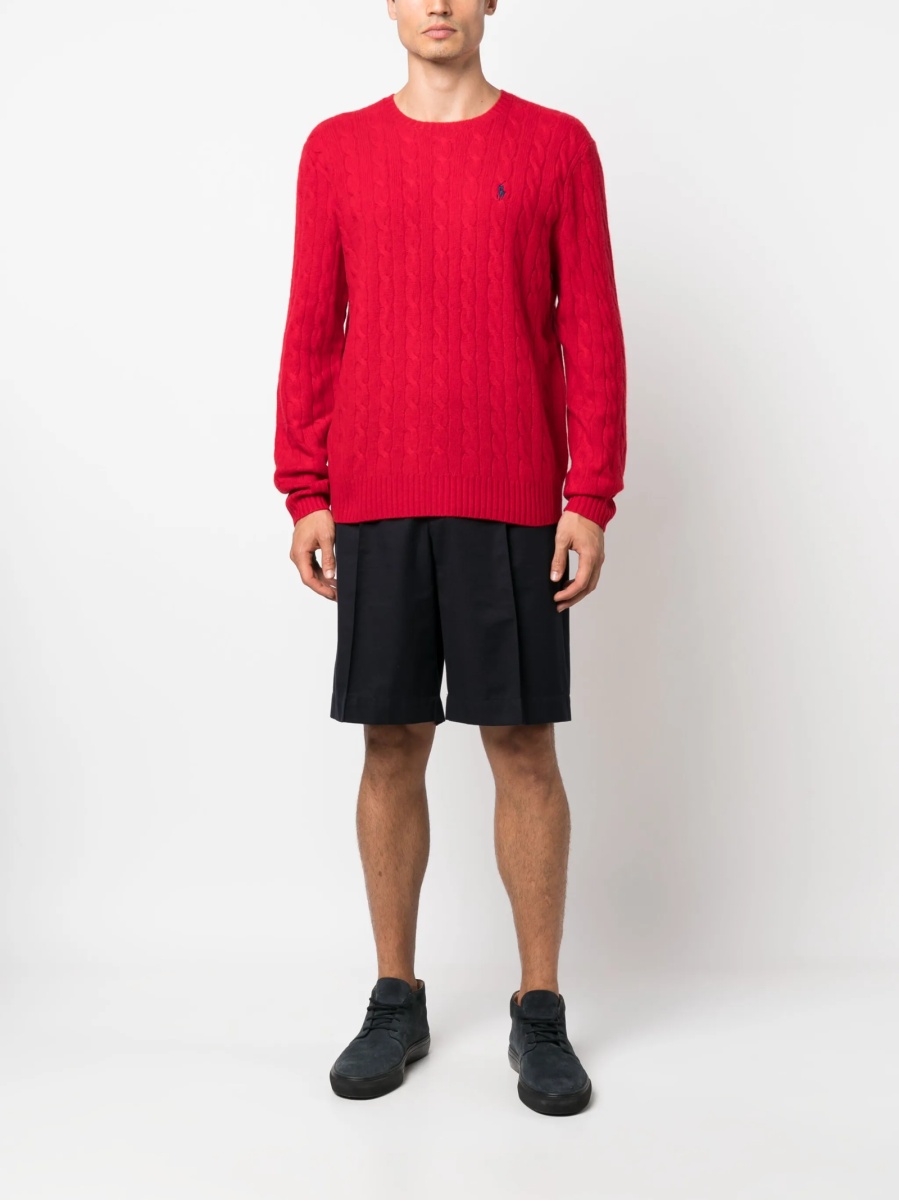 Pulover tricotat Ralph Lauren rosu - Img 2
