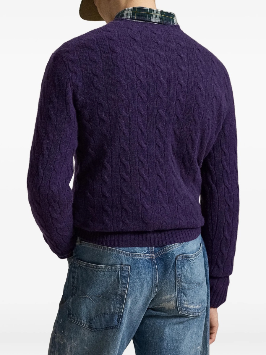 Pulover tricotat Ralph Lauren violet - Img 4