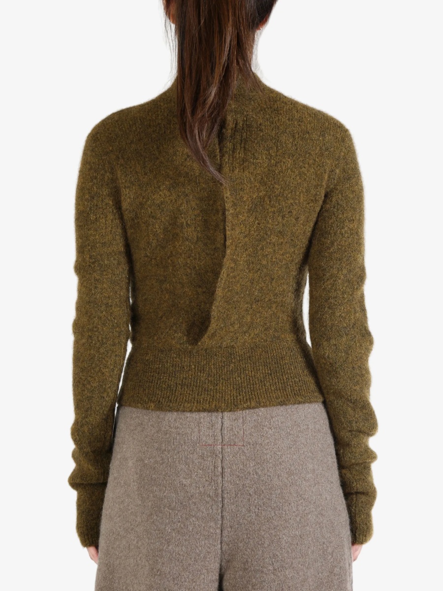 Pulover tricotat Rick Owens verde - Img 3