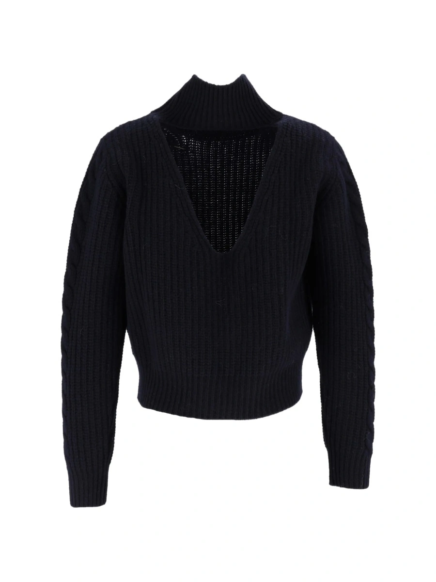 Pulover tricotat Shirt A Porter albastru - Img 2