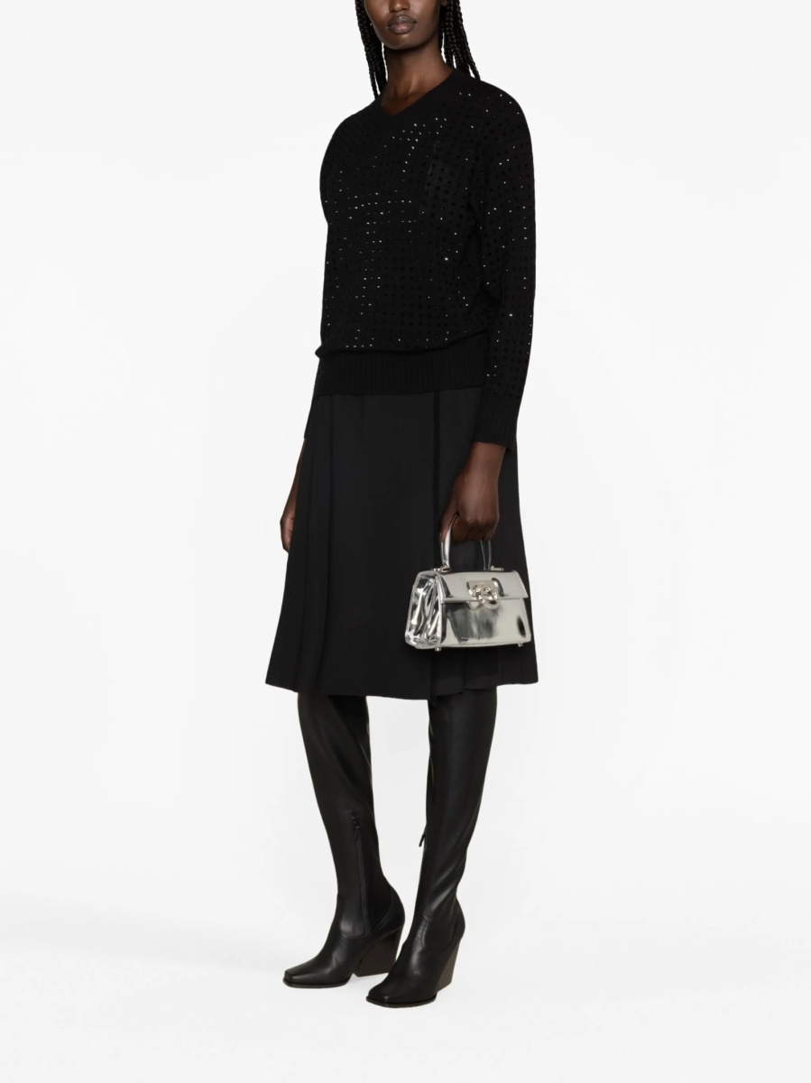 Pulover tricotat SPORTMAX negru - Img 3
