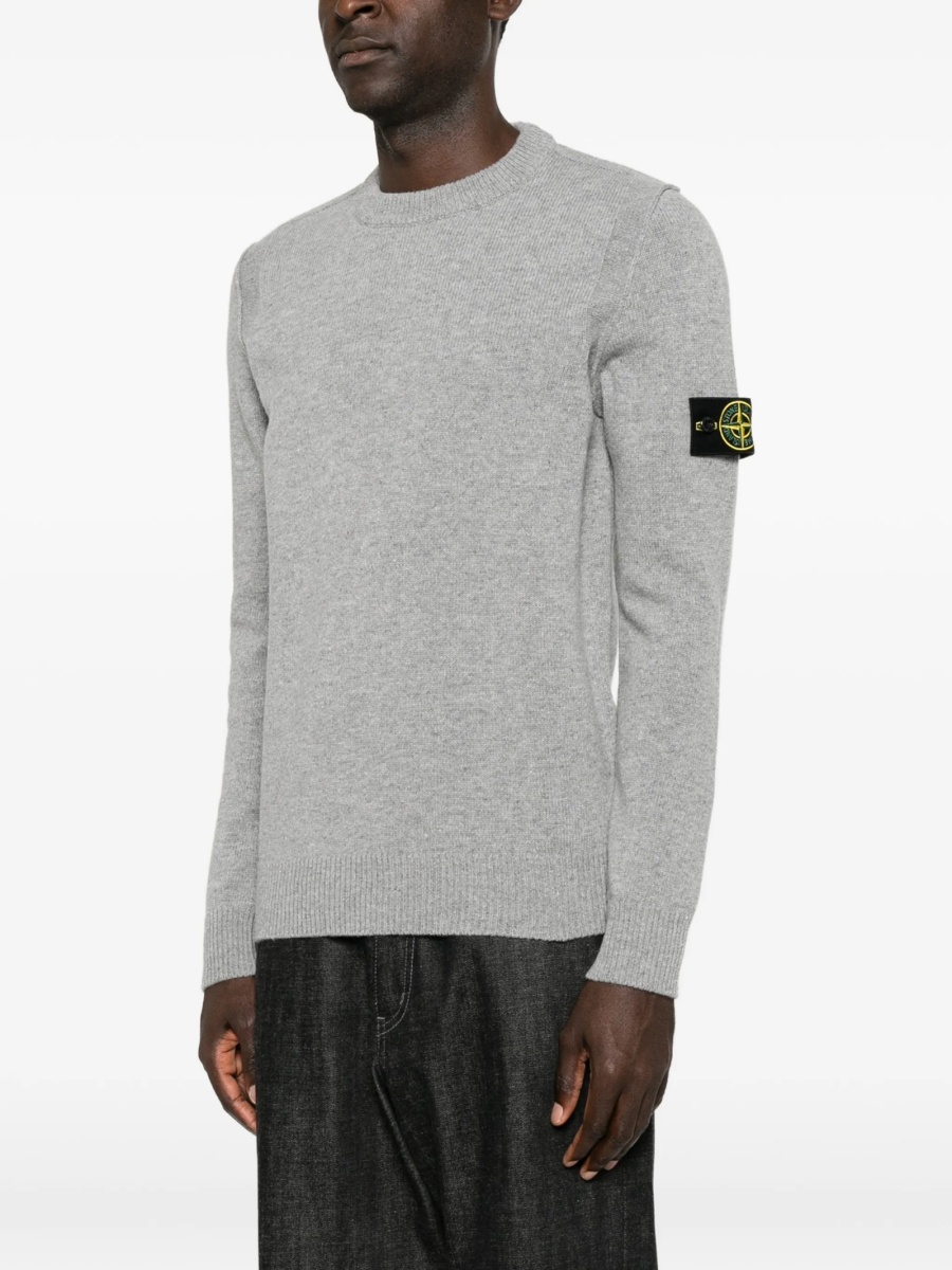 Pulover tricotat Stone Island gri - Img 3