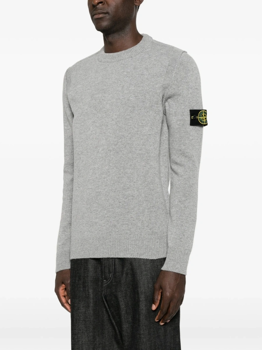 Pulover tricotat Stone Island gri - Img 3