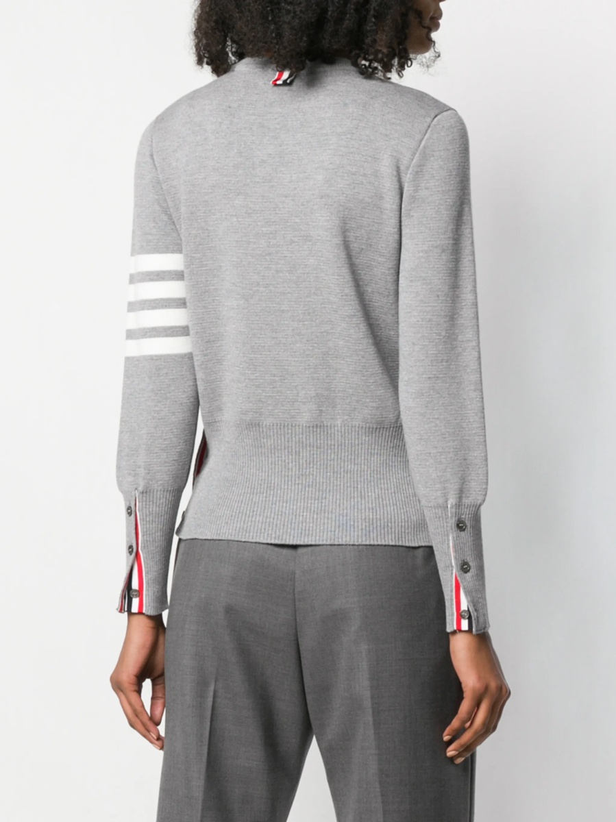Pulover tricotat Thom Browne gri - Img 4