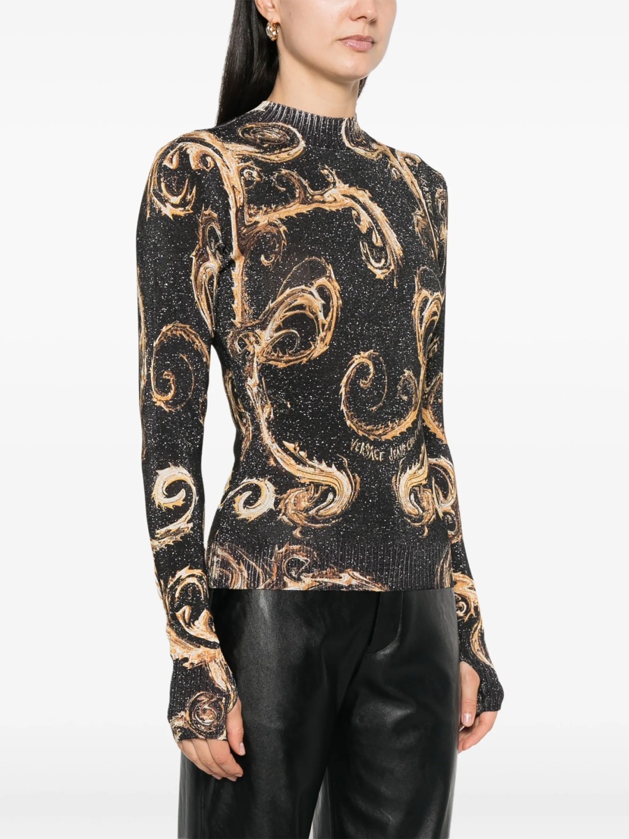 Pulover tricotat Versace Jeans Couture negru - Img 3