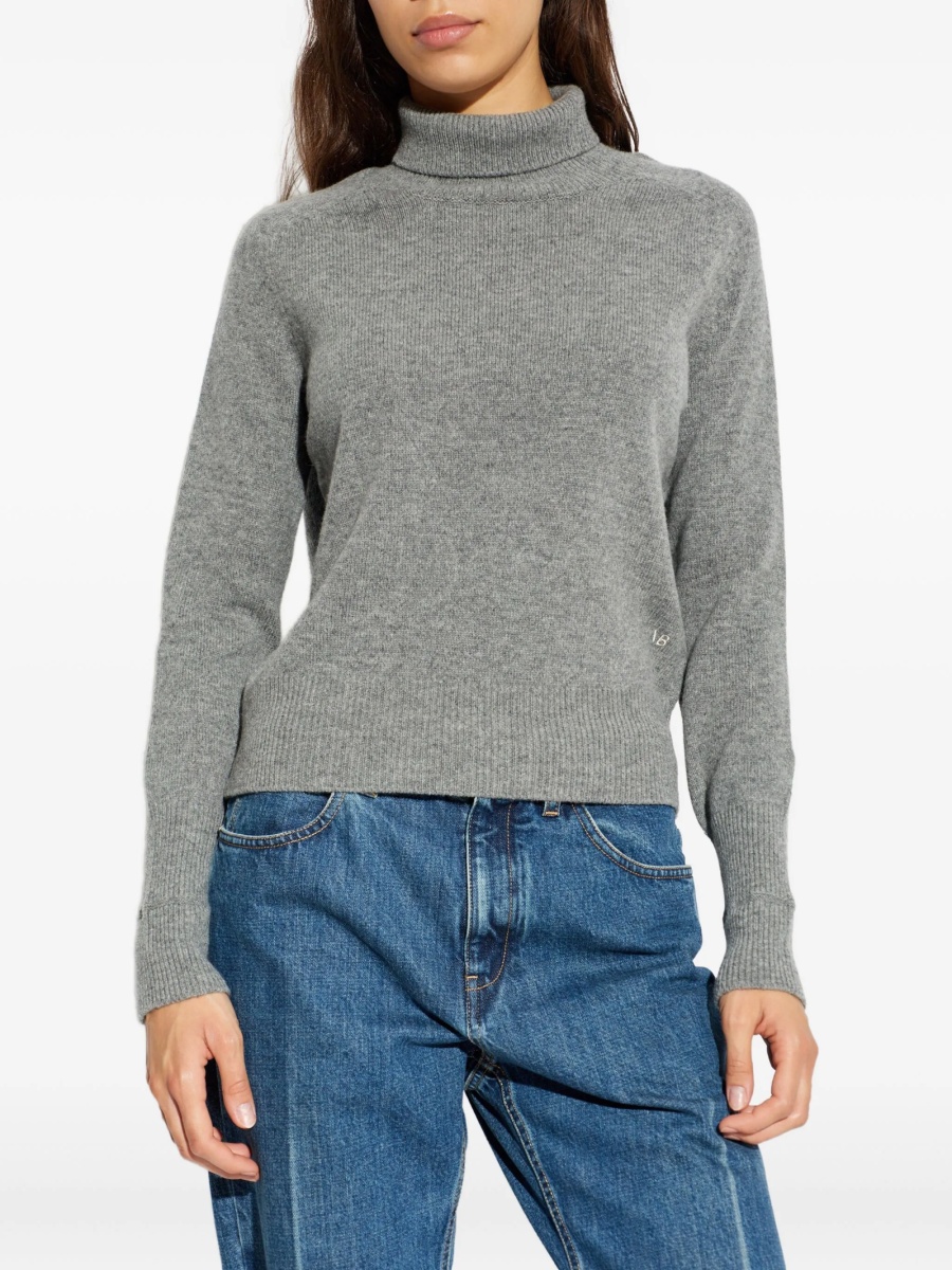 Pulover tricotat Victoria Beckham gri - Img 3