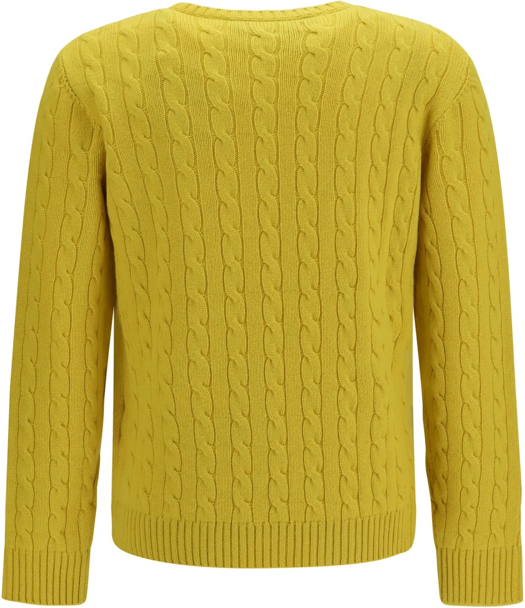 Pulover VLogo cable-knit cashmere Sweater - Img 2