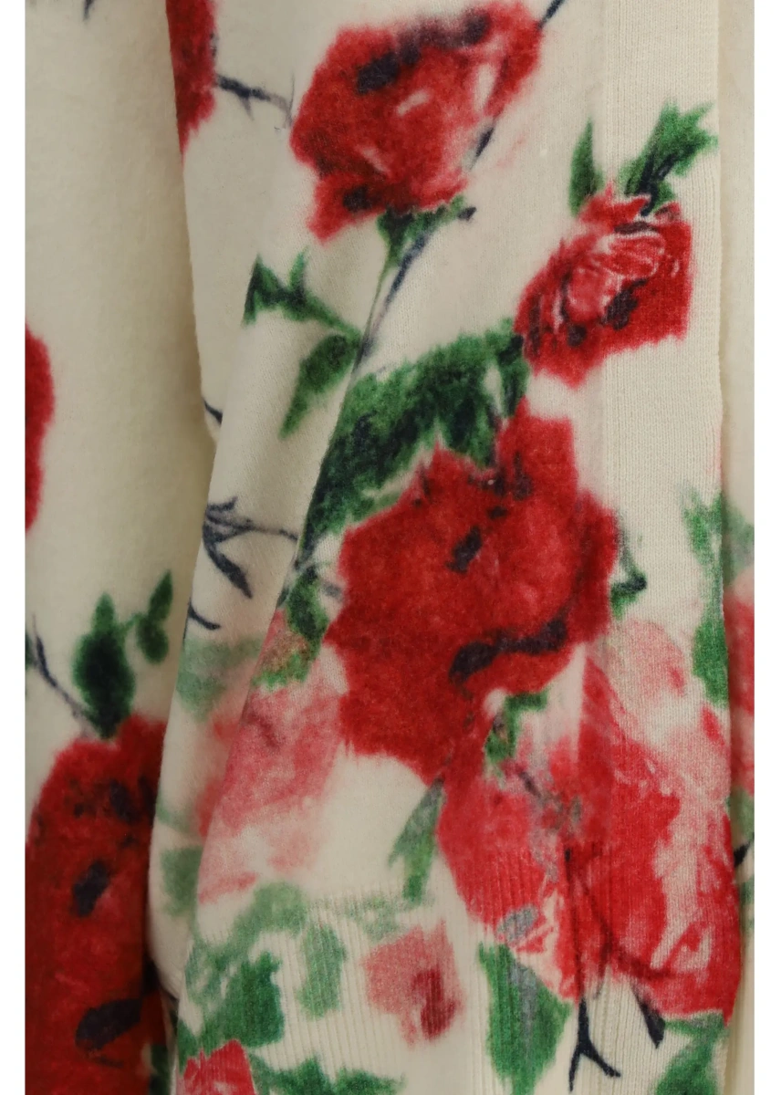 Pulover Wool and cashmere Sweater with applied roses - Img 3