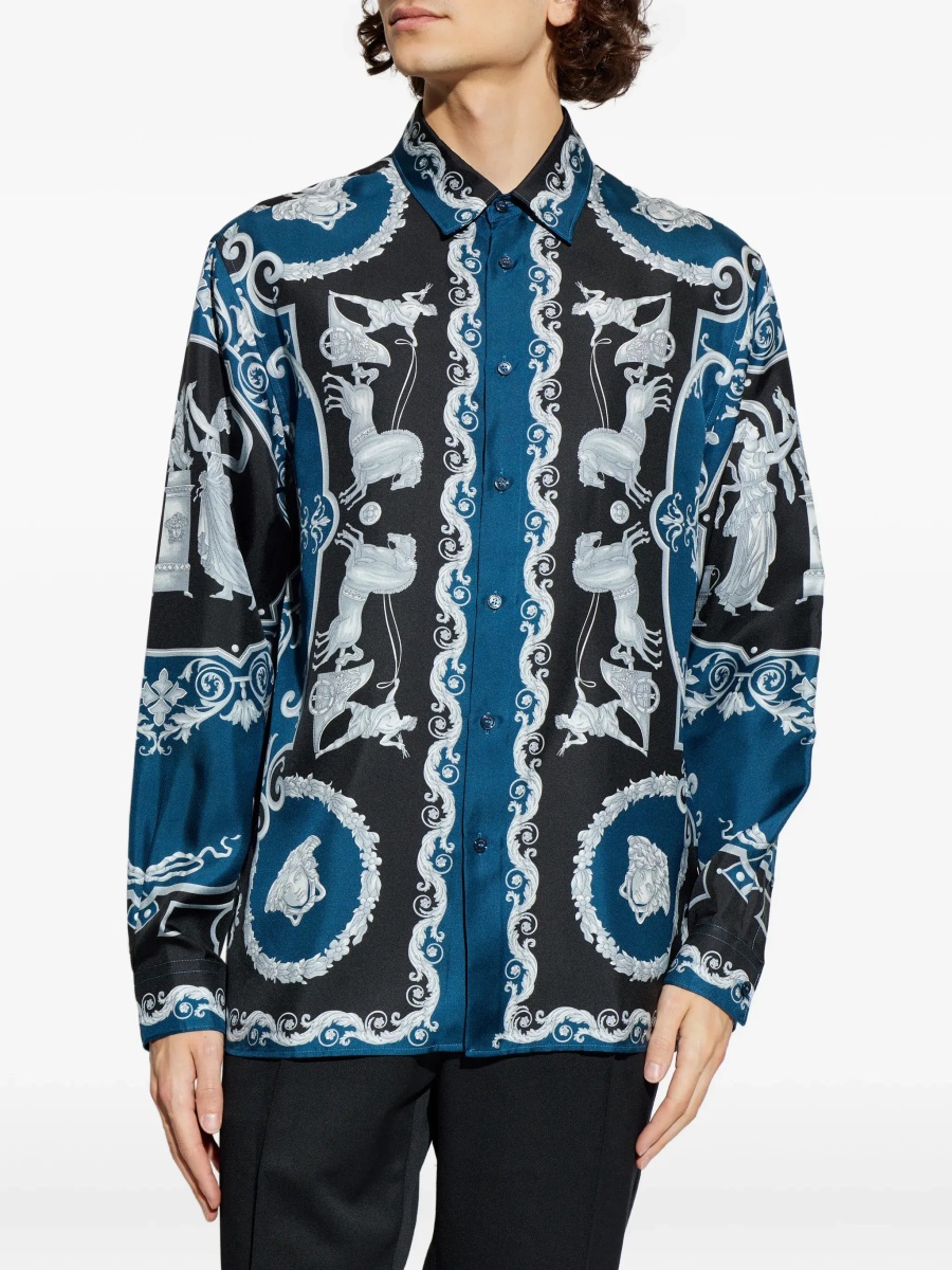Regular-fit printed silk twill Shirt - Img 3