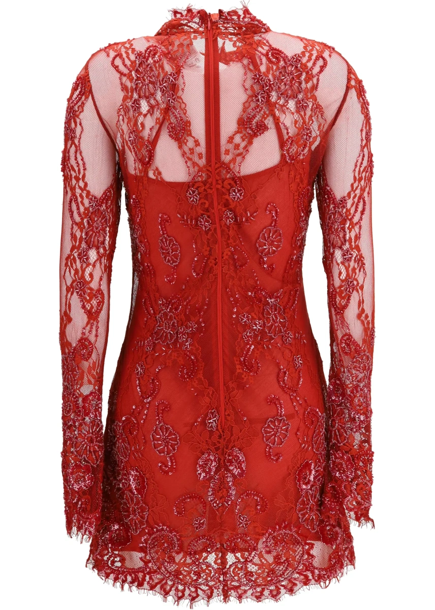 Rochie Blumarine rosie din dantela - Img 2