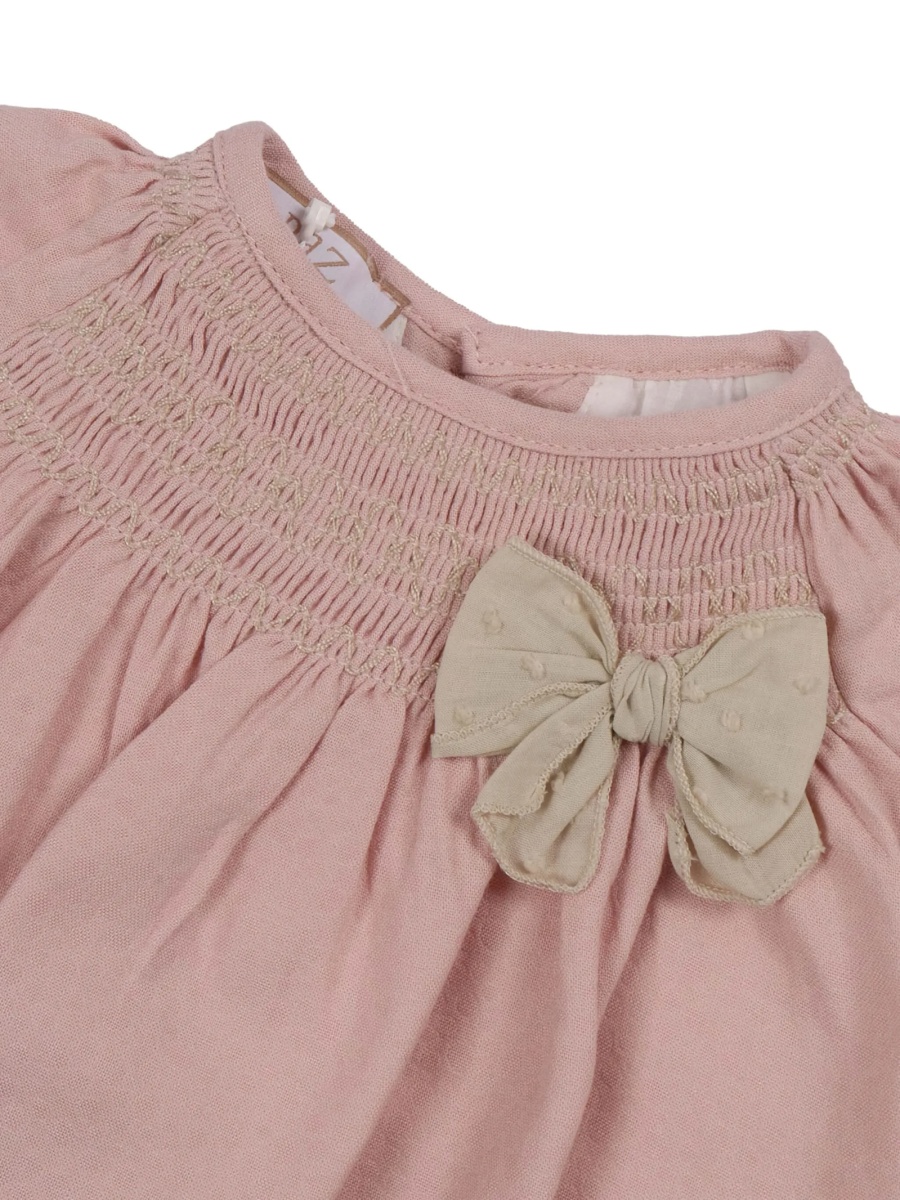 Rochie casual Paz Rodriguez roz din bumbac - Img 3