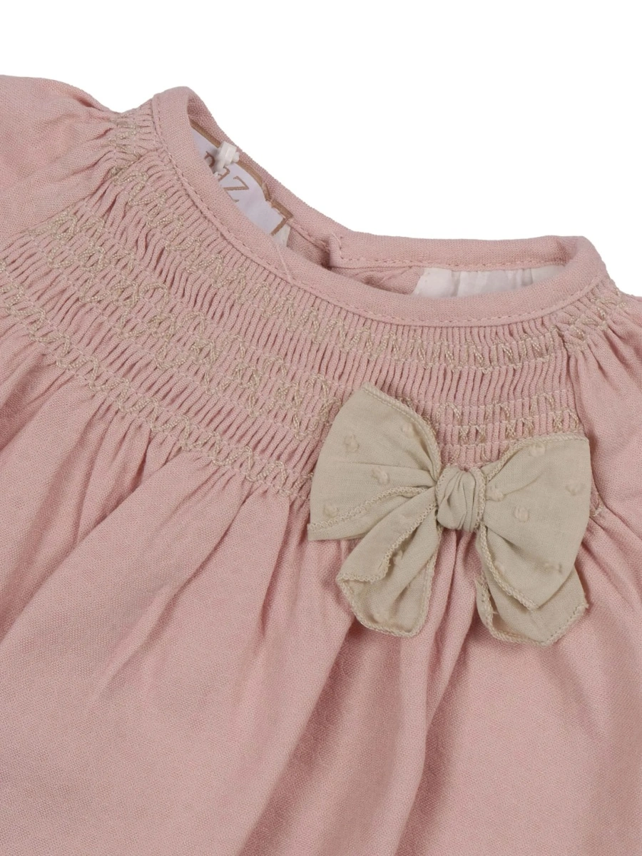 Rochie casual Paz Rodriguez roz din bumbac - Img 3