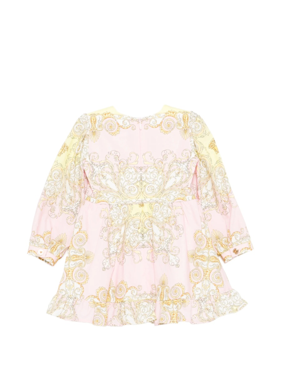 Rochie de eveniment Versace roz din bumbac - Img 2