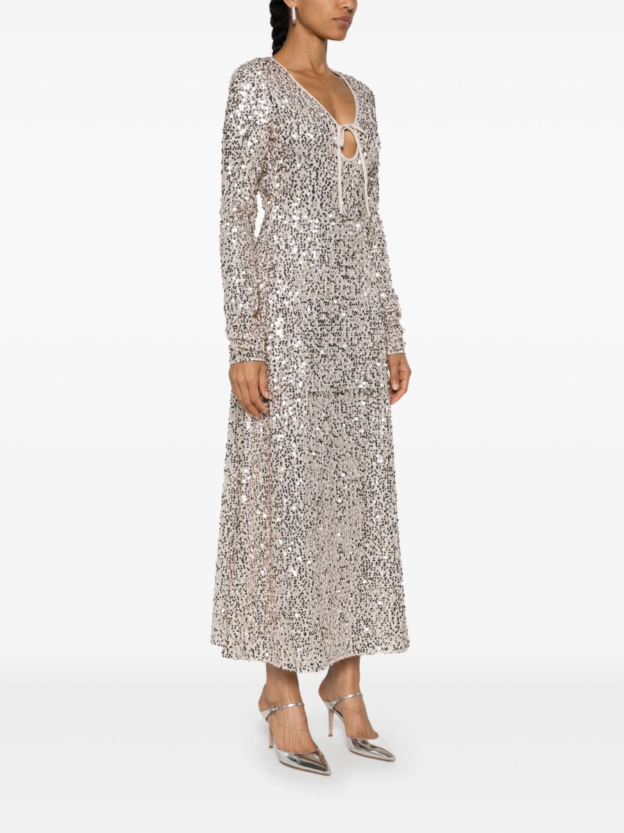 Rochie de ocazie ROTATE Birger Christensen neutra din poliester reciclat - Img 3