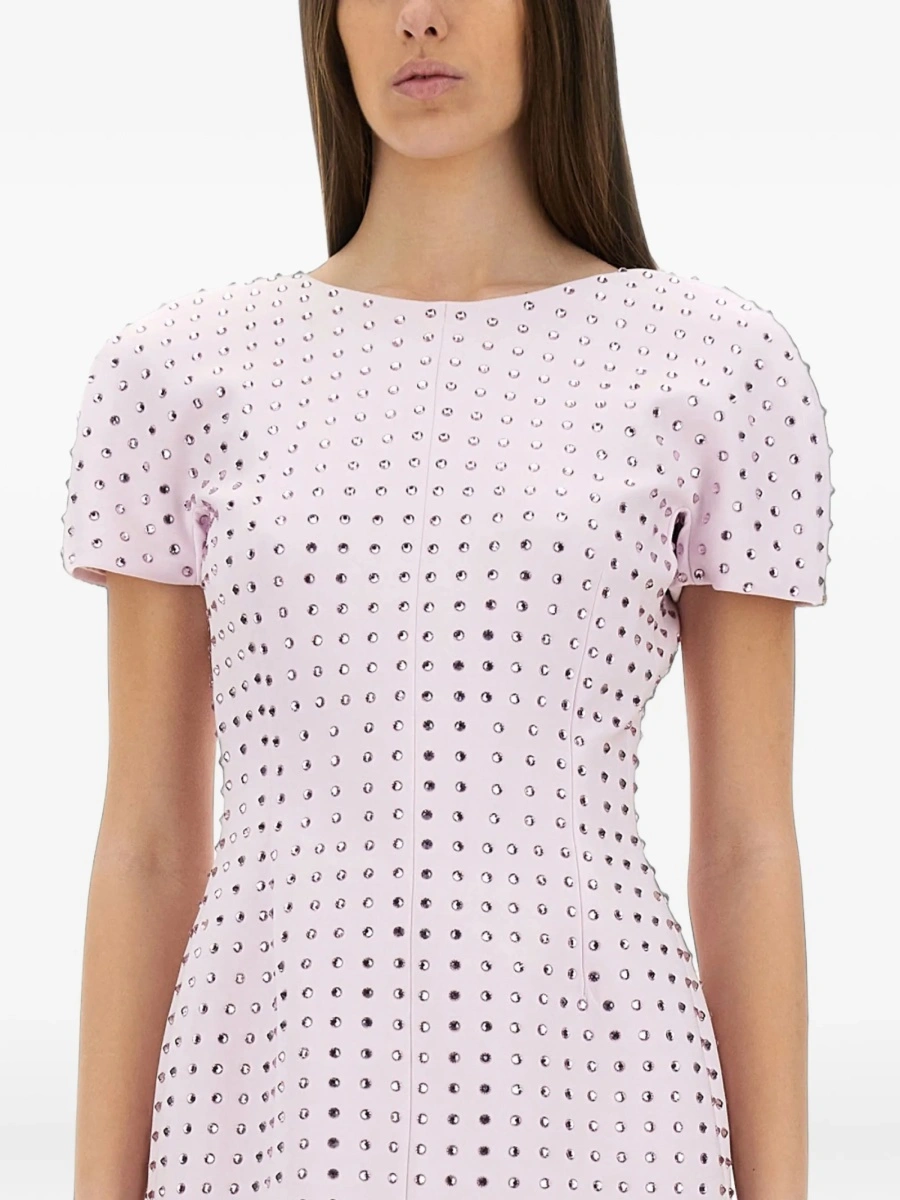 Rochie de ocazie SPORTMAX roz din material textil - Img 4