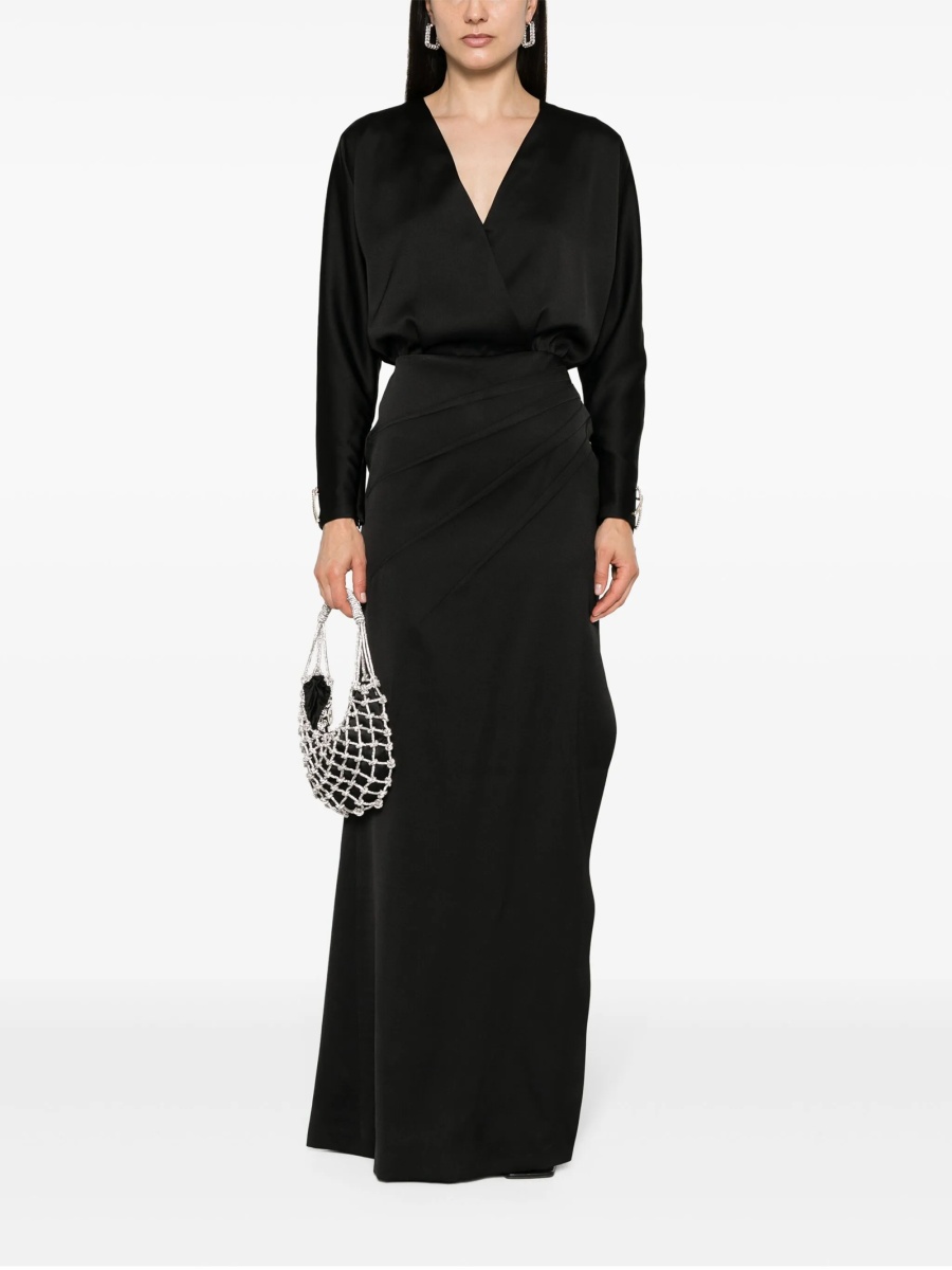 Rochie de seara GENNY neagra din polyester - Img 2