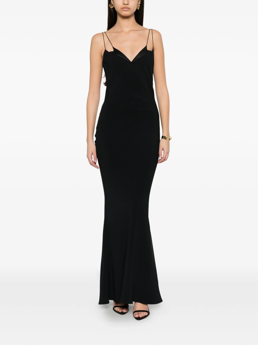 Rochie de seara Tom Ford neagra din vascoza si acetat - Img 2