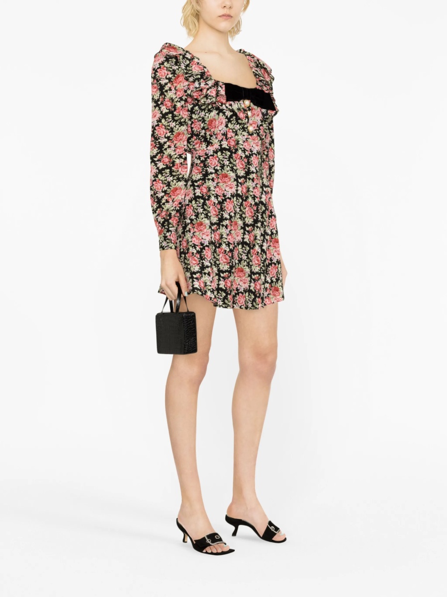 Rochie de zi Alessandra Rich neagra din matase - Img 4