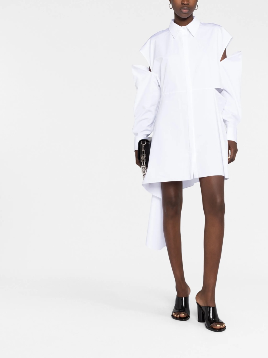 Rochie de zi Alexander McQueen alba din bumbac - Img 2