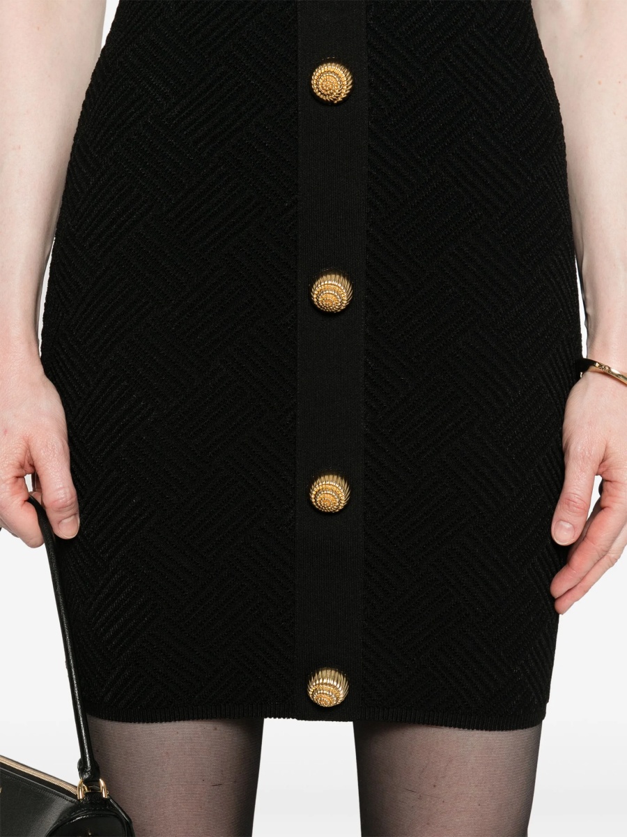 Rochie de zi Balmain neagra - Img 5
