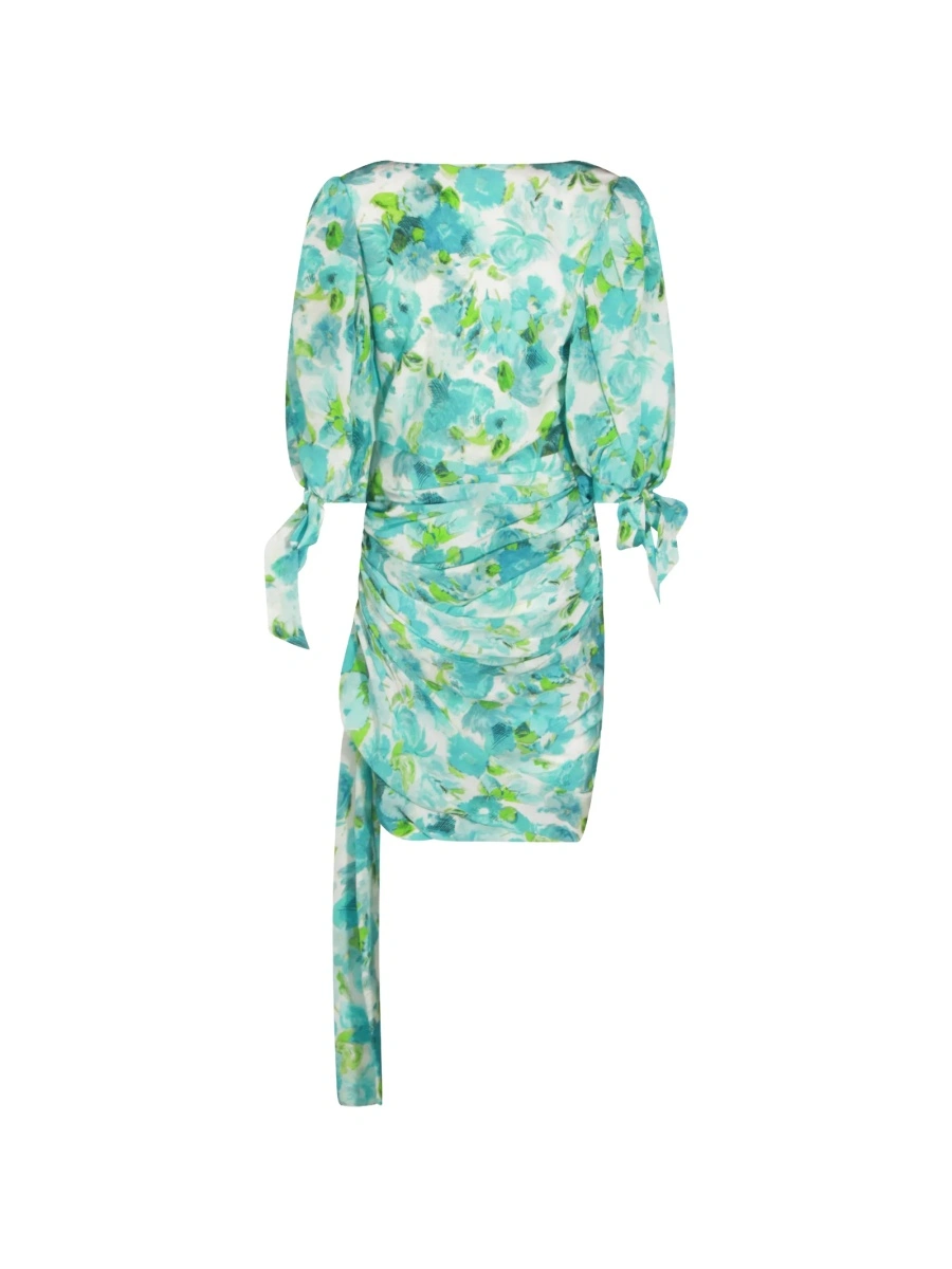 Rochie de zi Chloe albastra din matase - Img 4
