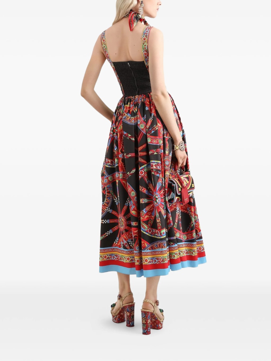 Rochie de zi Dolce &amp; Gabbana neagra din bumbac - Img 3