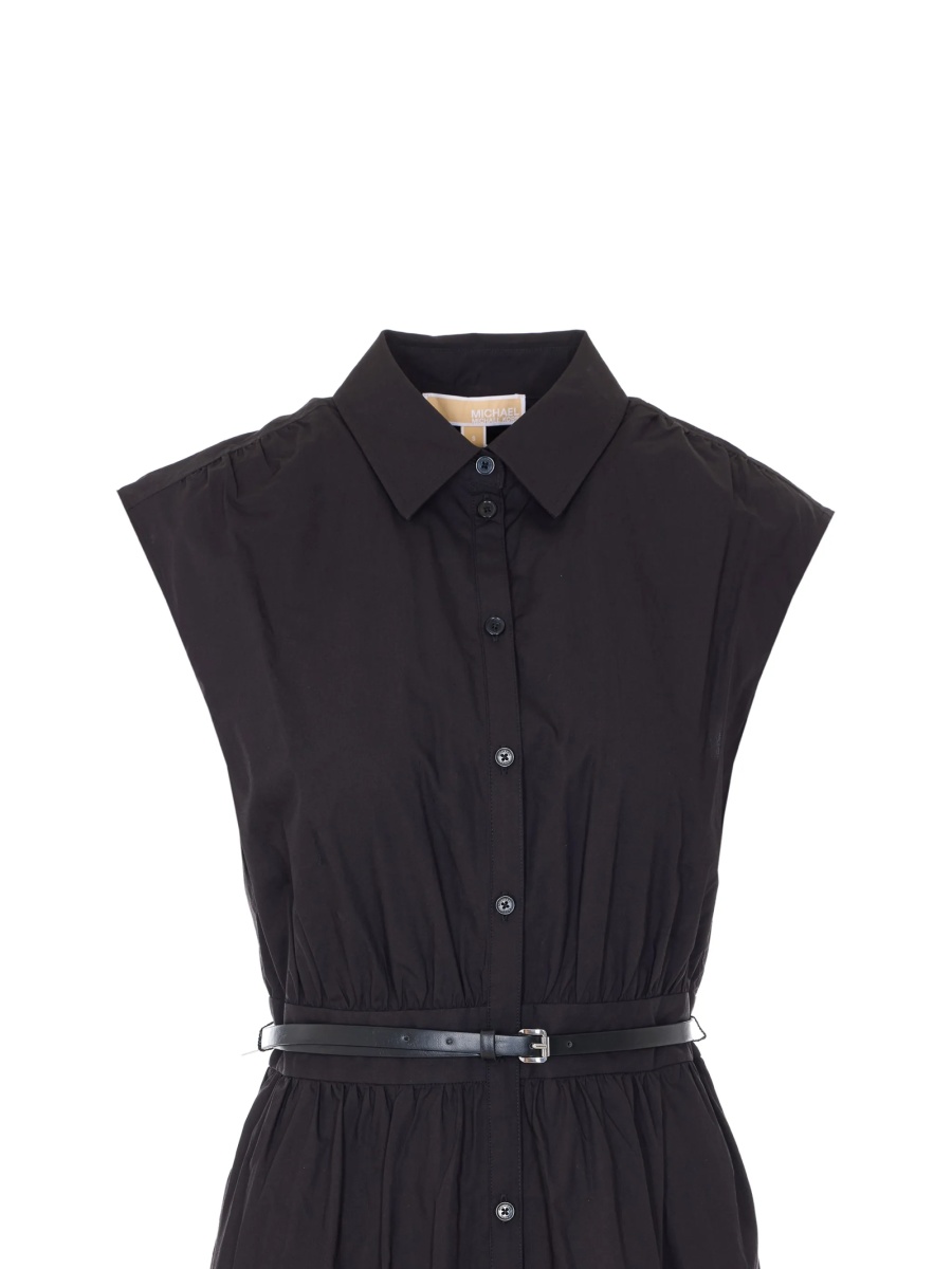 Rochie de zi Michael Kors neagra din bumbac - Img 4