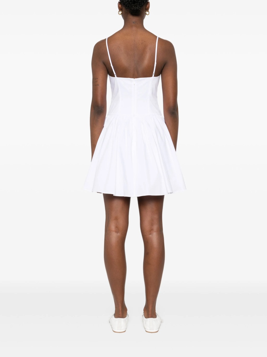 Rochie de zi STAUD alba din bumbac si elastan - Img 4