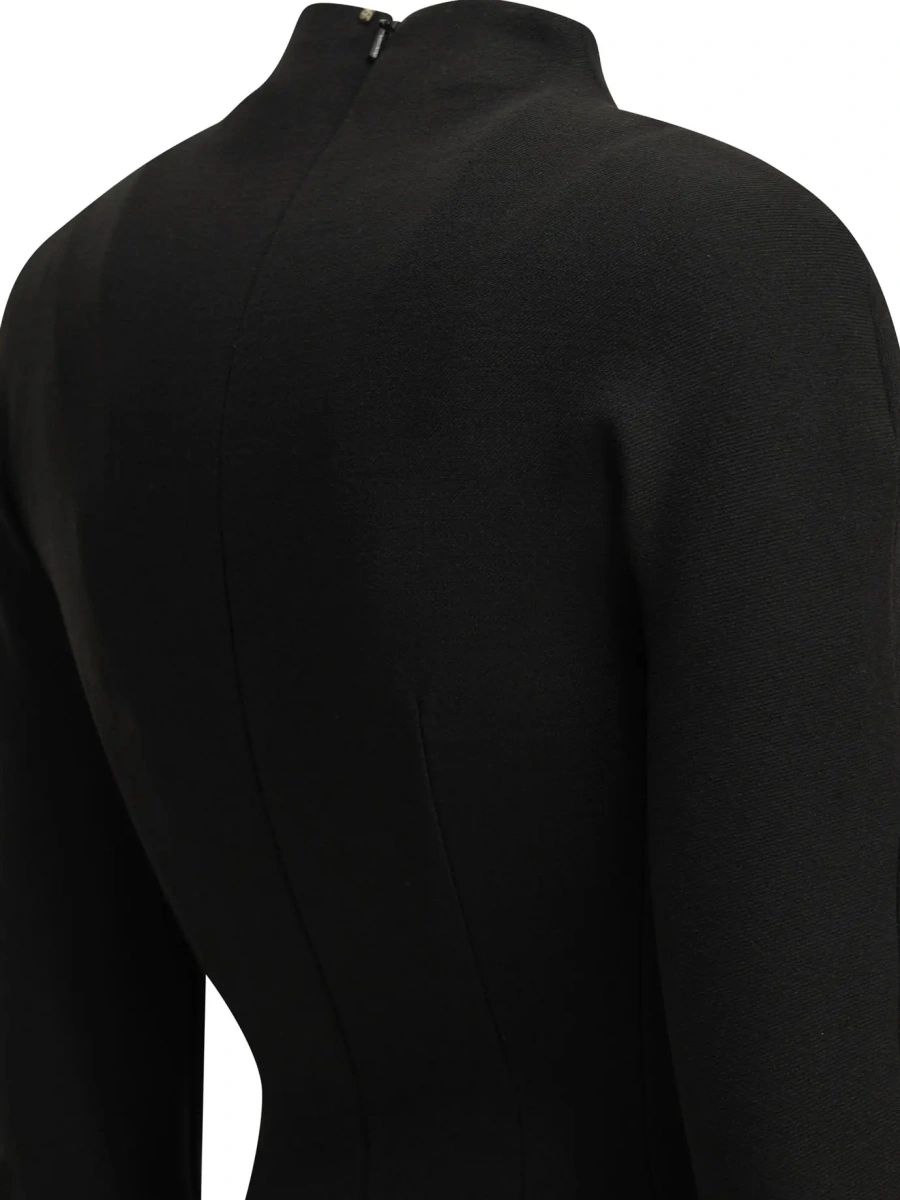 Rochie eleganta Max Mara neagra din lana - Img 4
