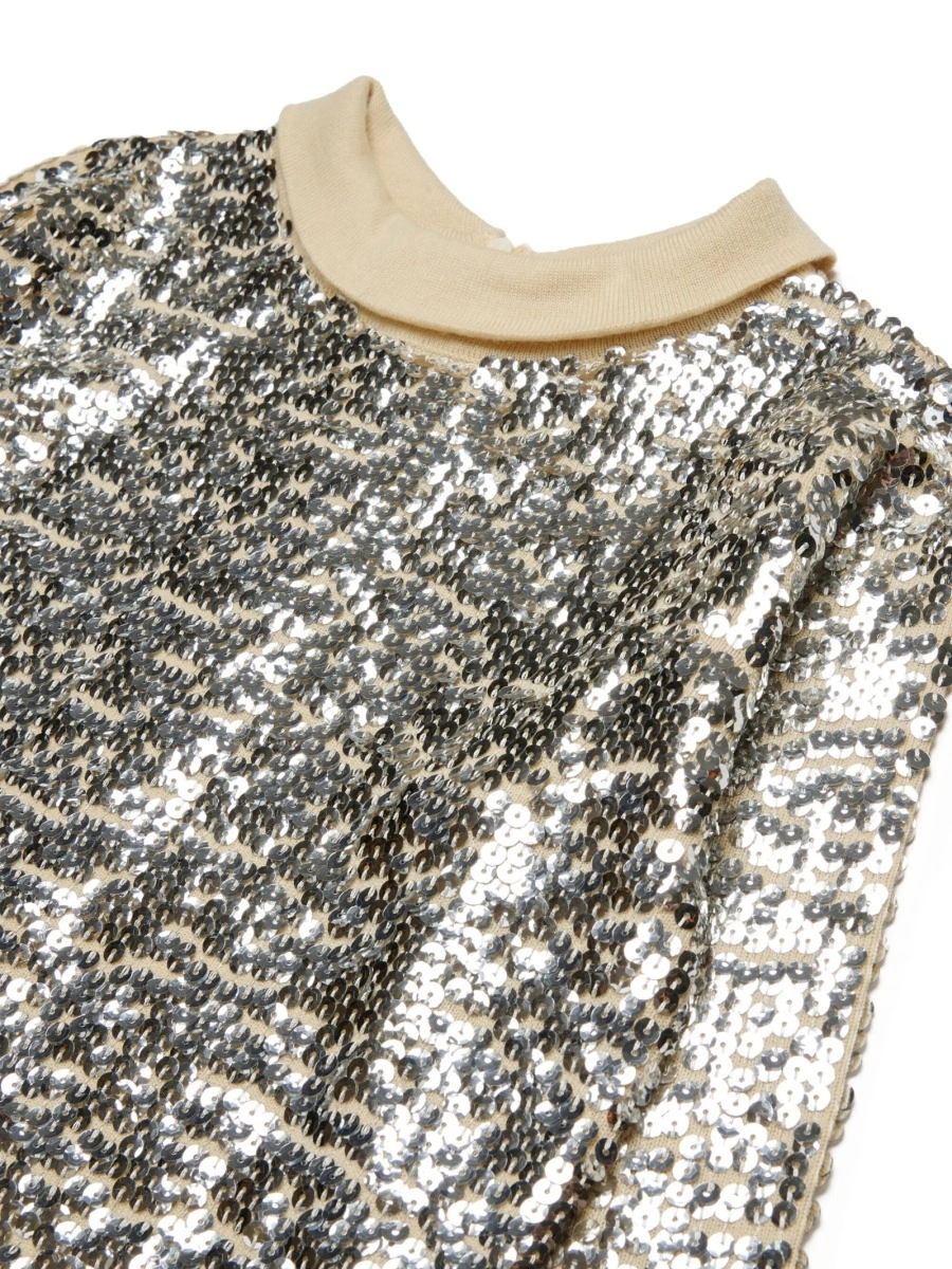 Rochie eleganta N°21 Kids argintie - Img 3