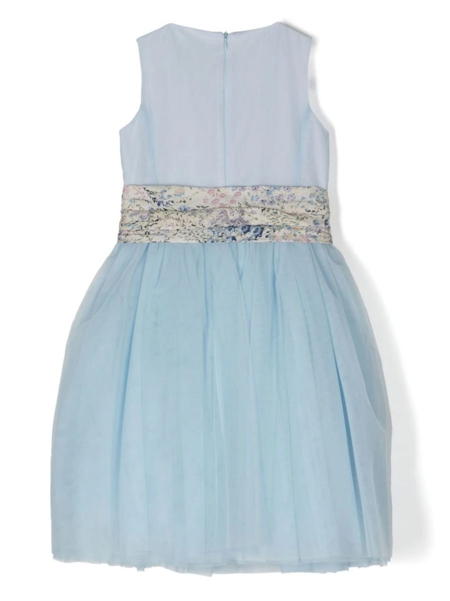 Rochie eleganta SIMONETTA albastra din poliamida - Img 2