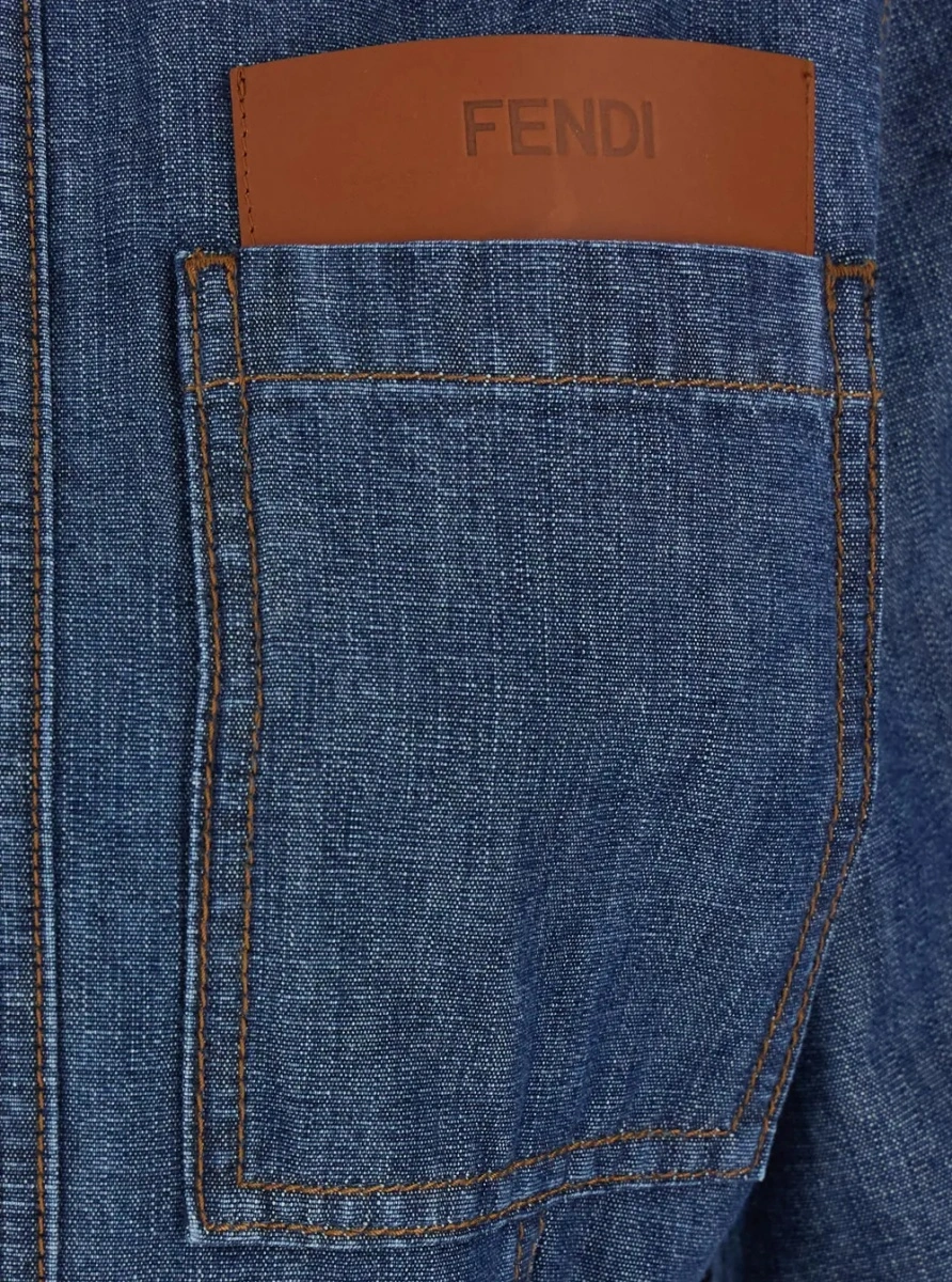Rochie Fendi albastra din denim - Img 3