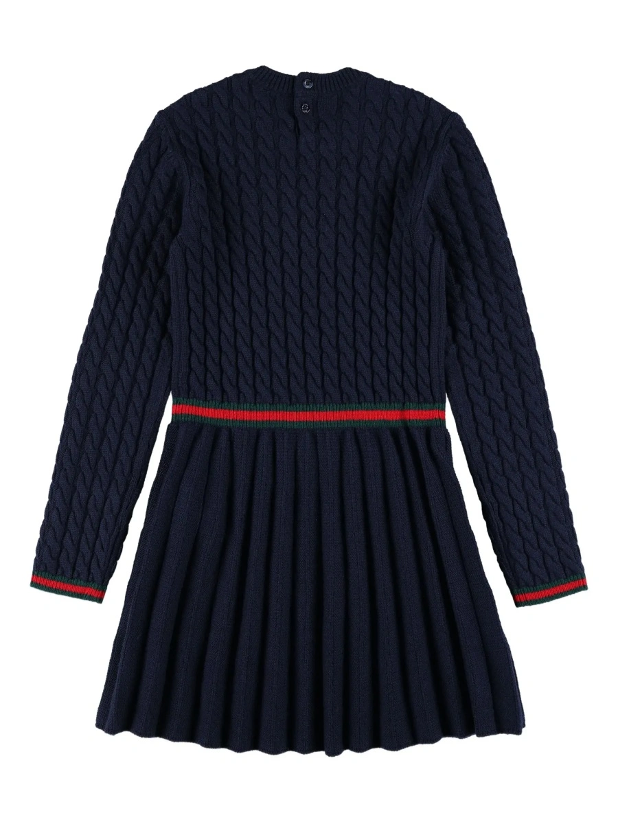 Rochie Gucci albastra din lana - Img 4
