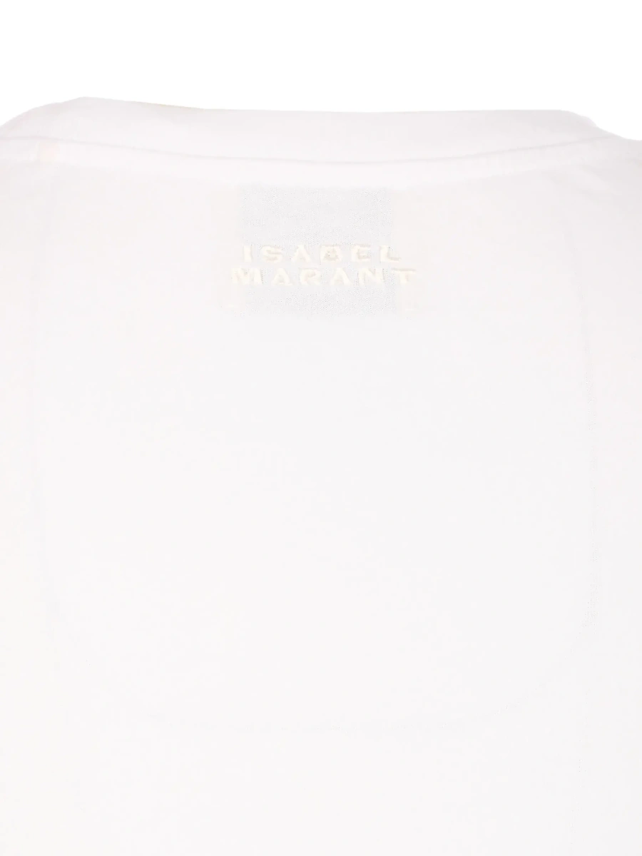 Rochie Isabel Marant alba din bumbac 'Mylda' - Img 5