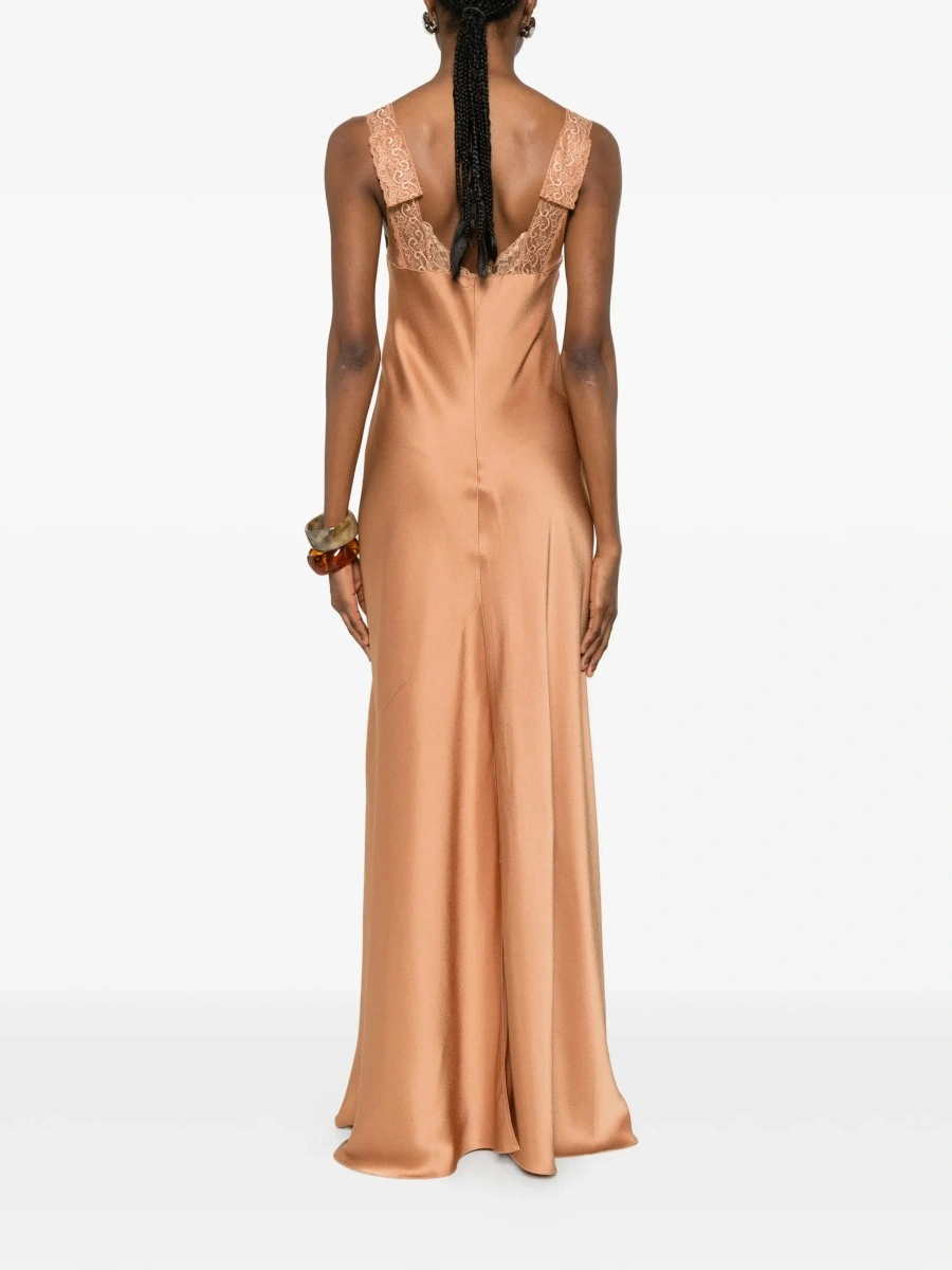 Rochie lunga forte_forte roz din vascoza - Img 6