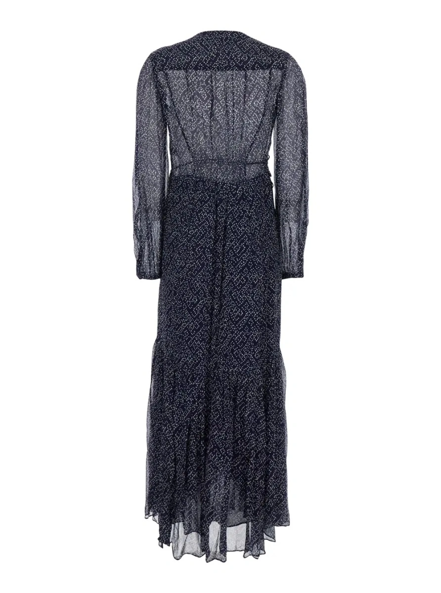 Rochie lunga Isabel Marant albastra din vascoza - Img 2