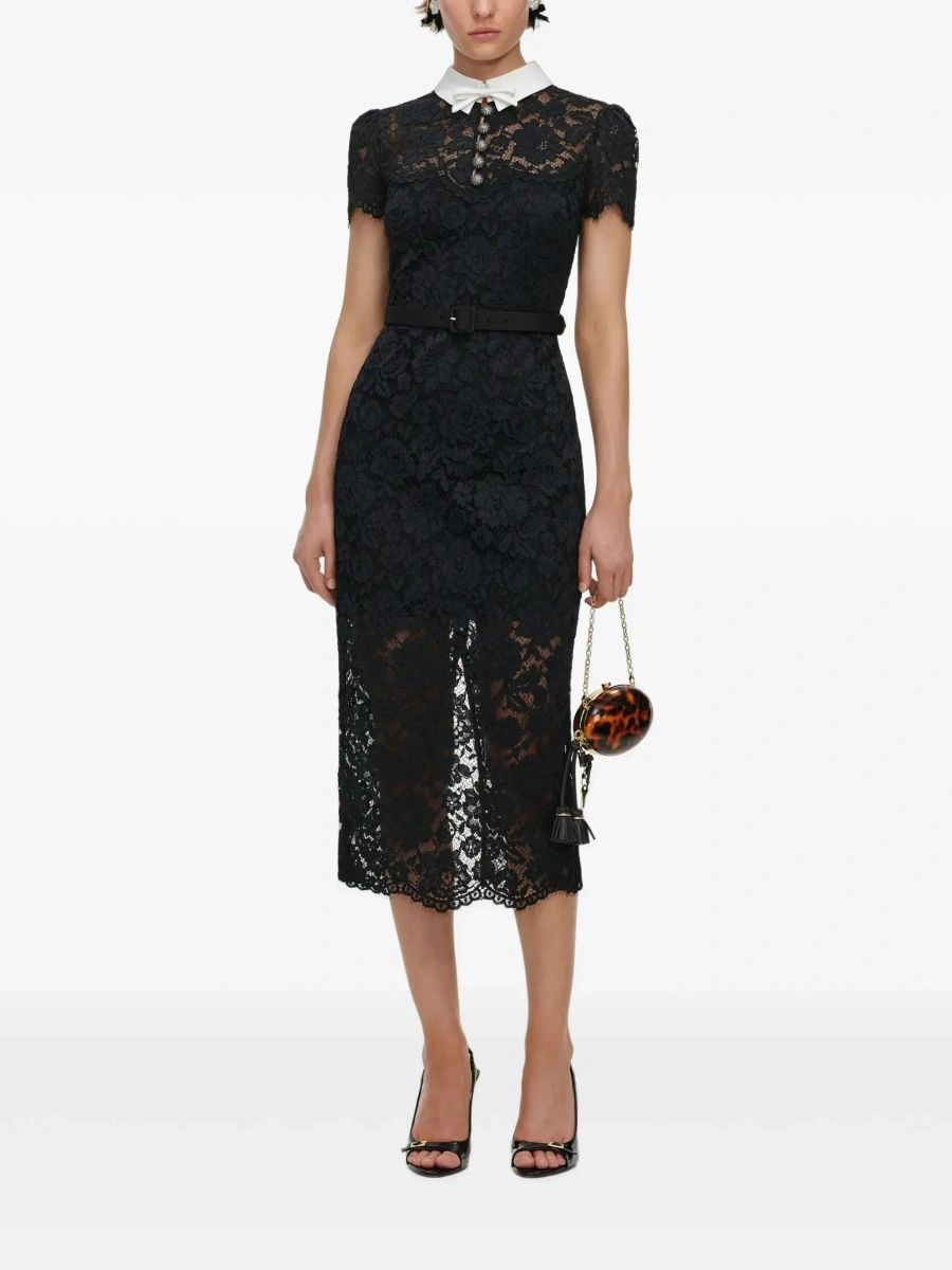 Rochie lunga Self-Portrait neagra - Img 4