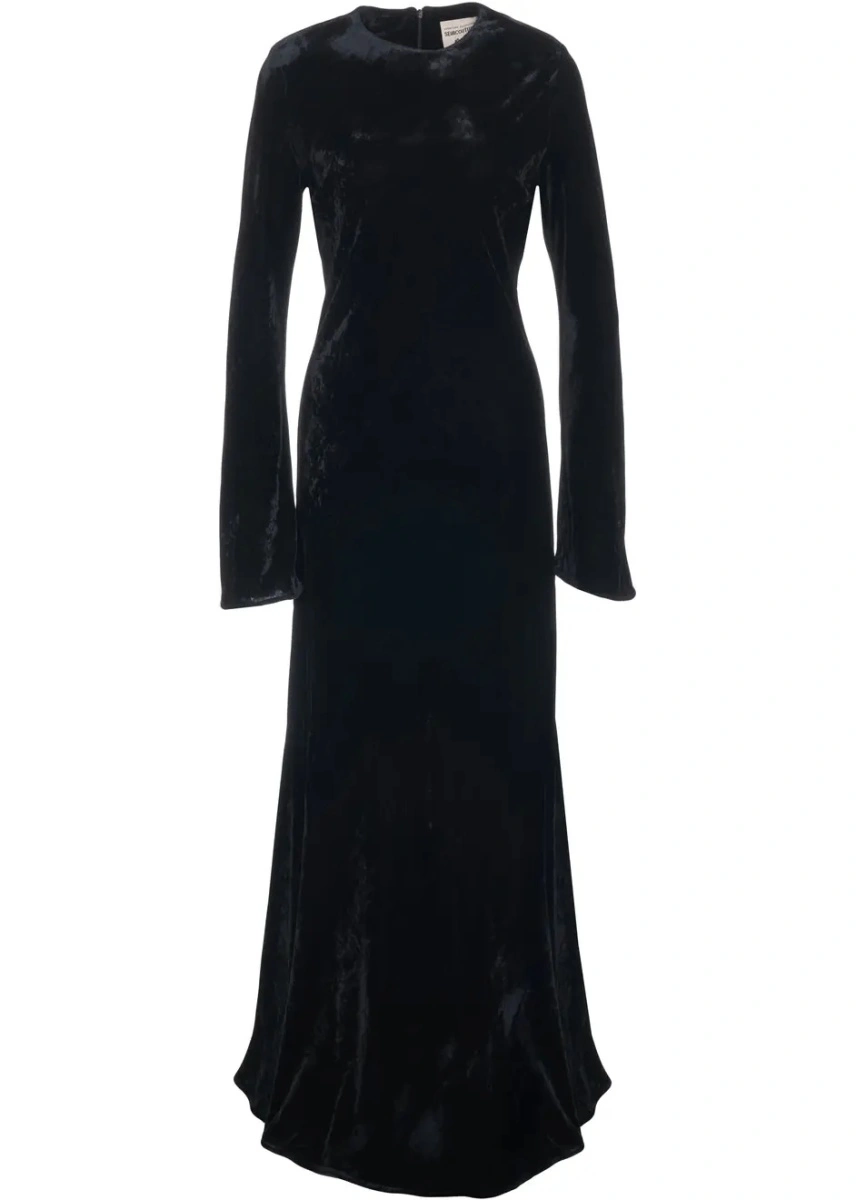 Rochie lunga Semicouture neagra 'Cecily' - Img 2