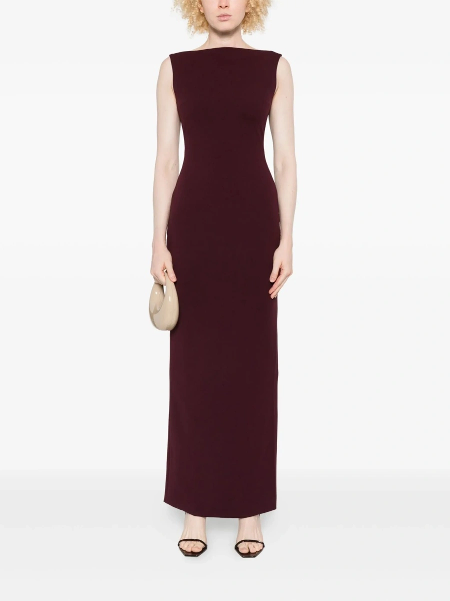 Rochie lunga SOLACE LONDON mov cu decolteu patrat si spate decupat - Img 4