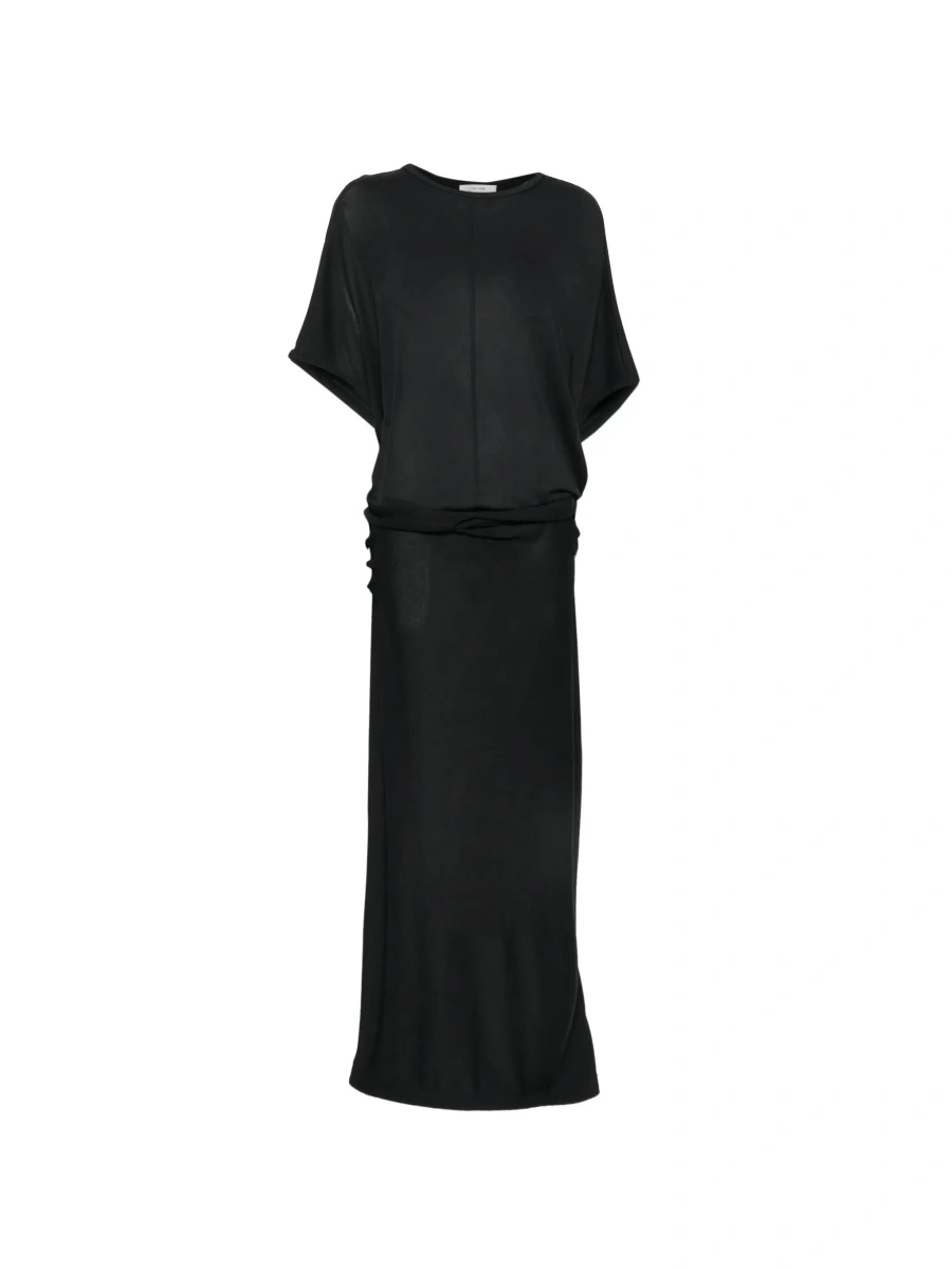 Rochie lunga THE ROW neagra din vascoza - Img 8