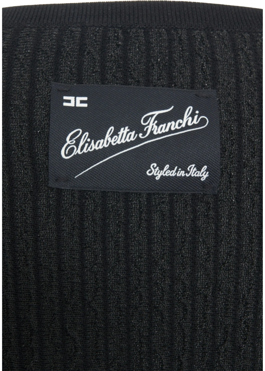 Rochie scurta Elisabetta Franchi neagra - Img 4