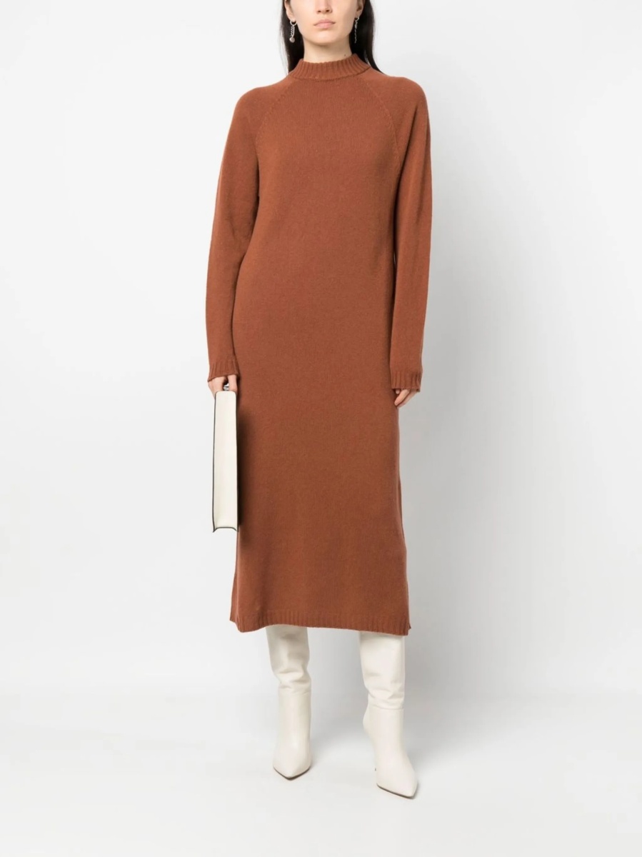 Rochie tricotata ALYSI maro - Img 5
