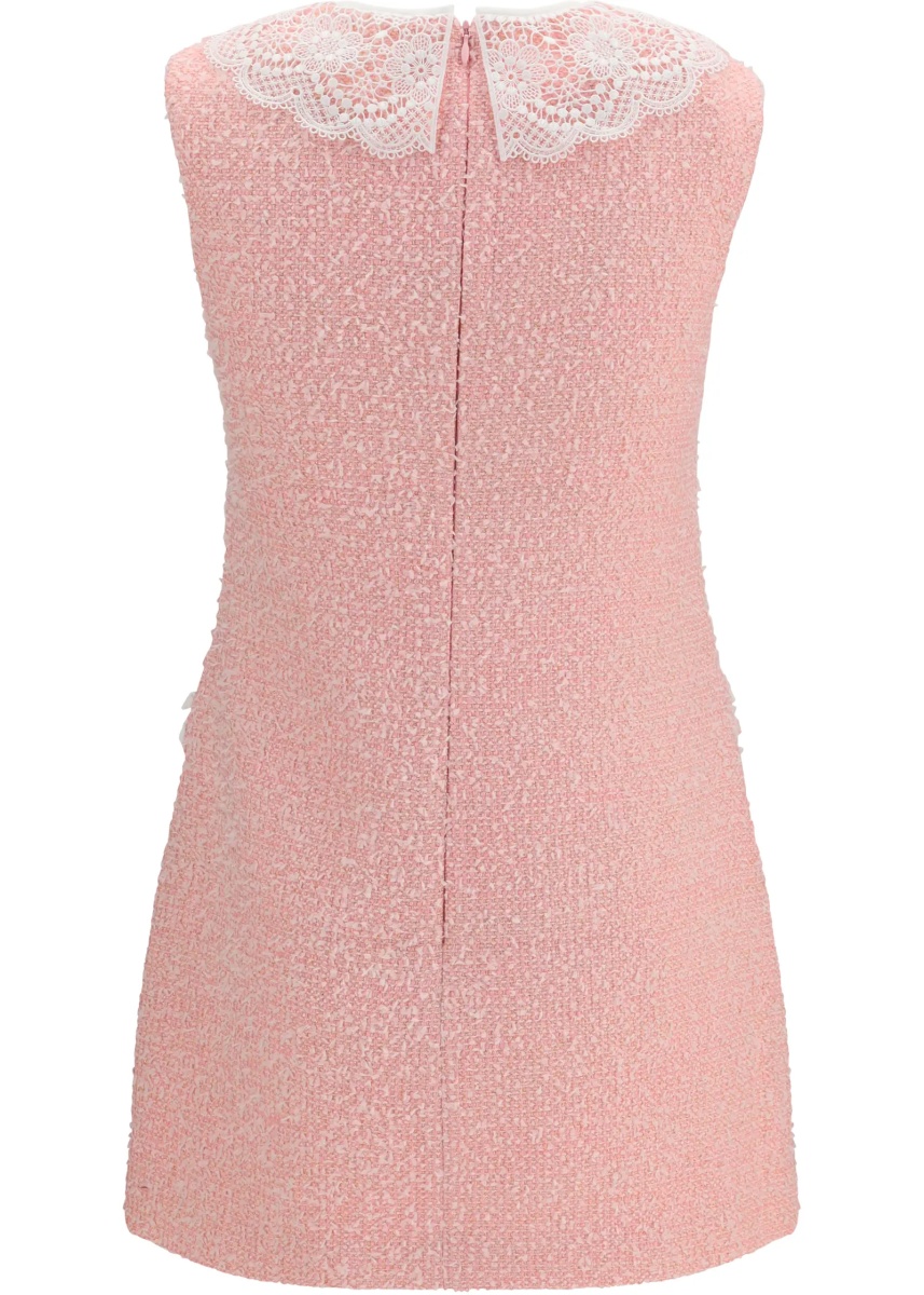 Rochii Bouclé mini Dress with lace collar - Img 2
